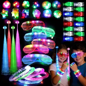 78-Pack Glow-in-the-Dark Party Supplies for Kids & Adults, Glow Glasses, Rings, Hair Accessories, Neon Party Favors for New Year’s Eve & Birthday Celebrations
