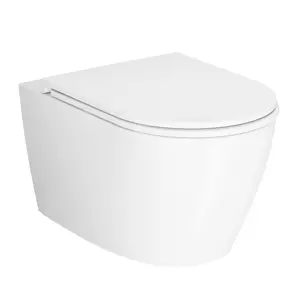 Wall Hung Toilet, Smart Toilet with in-Wall Tank System,One-Piece Bidet Toilet Combo,Heated Seat,Warm Air Dryer,Auto Flush,Space-Saving, Compact, Soft-Close Lid