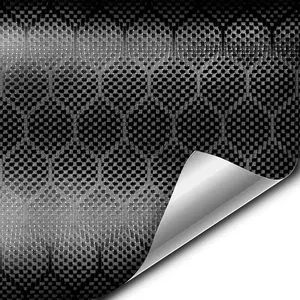 Hex Carbon Black Vinyl  Wrap (1.5ft x 5ft)