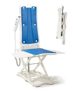 Juswell Model Chair Lifts for Elderly, Lightweight Electric Floor Lift for Elderly Falls, IPX8 Waterproof Foldable Shower Chair for Inside Tub Up to 308 LBS, Raises Up to 19.7"