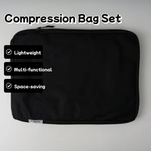 Ramble 3 Compression Bags Set for Travel - Small Medium Large Cubes with Built-In Compression Zipper for Space Saving Packing Cubes
