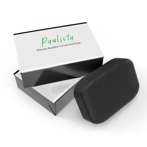 Paulsita Beauty Skincare Brazilian Charcoal Soap | All Natural Ingredients Deep Cleaning Pore Minimizing Soap | 2Pack