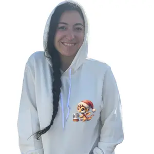 Christmas Dragon Hoodie UNISEX Womenswear Cute Golden Love Sweaters Tops Wing Women