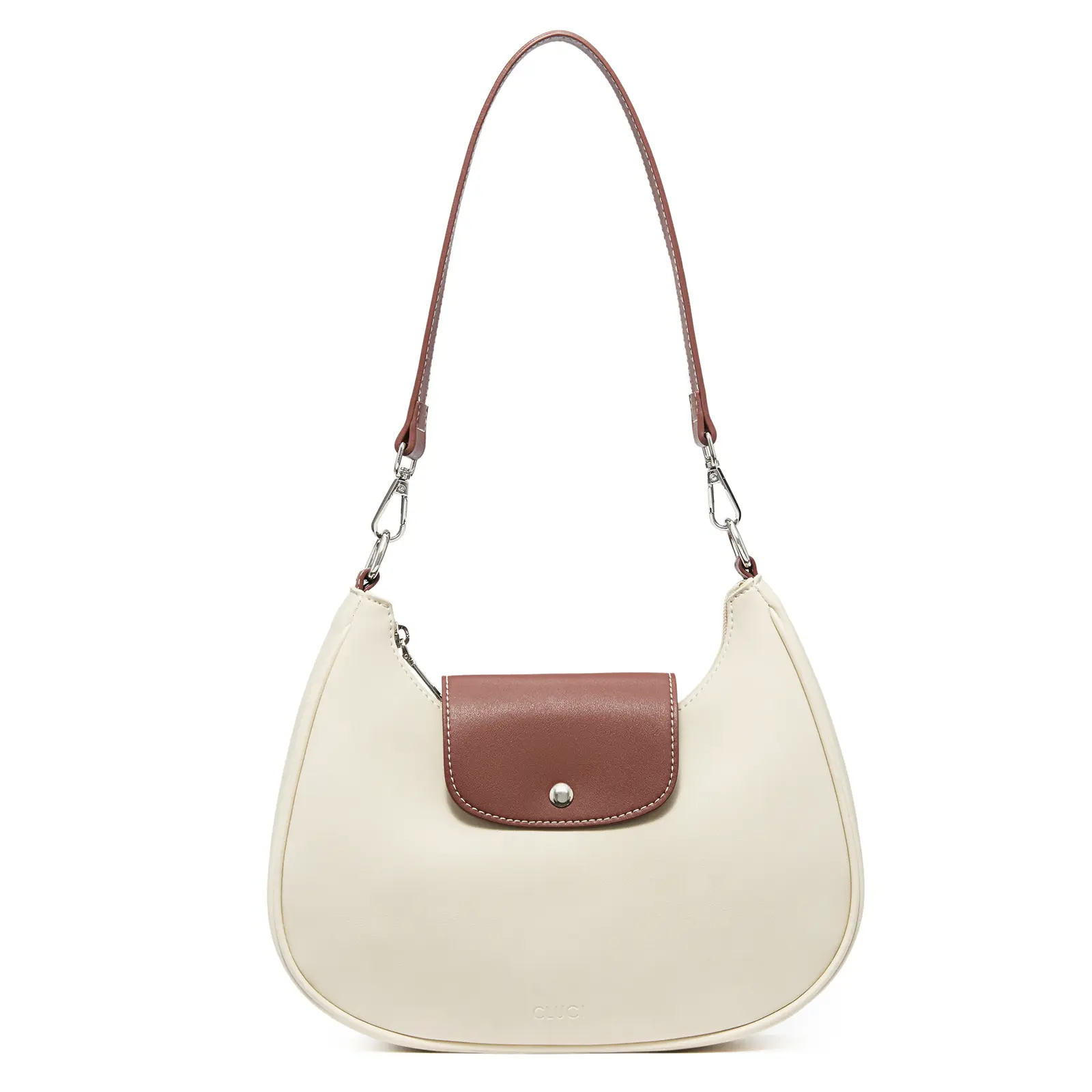 CLUCI Women's Half Moon Casual Shoulder Bag - RFID Anti-Theft Vegan Leather Hobo, Adjustable Strap Athletic Everyday Crossbody Bag for Back to School, Half Moon Purse
