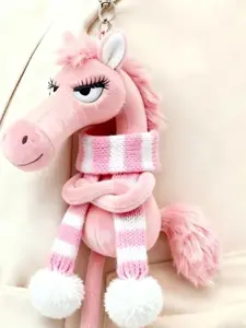 Funny Grumpy Horse Plush Toy, Moody Crossed Arms Stuffed Animal Horse with Scarf, Soft Fluffy Kawaii Plushie Doll, Home Car Decor, Birthday Holiday Gift for Kids Girls Women, Super Soft Fluffy