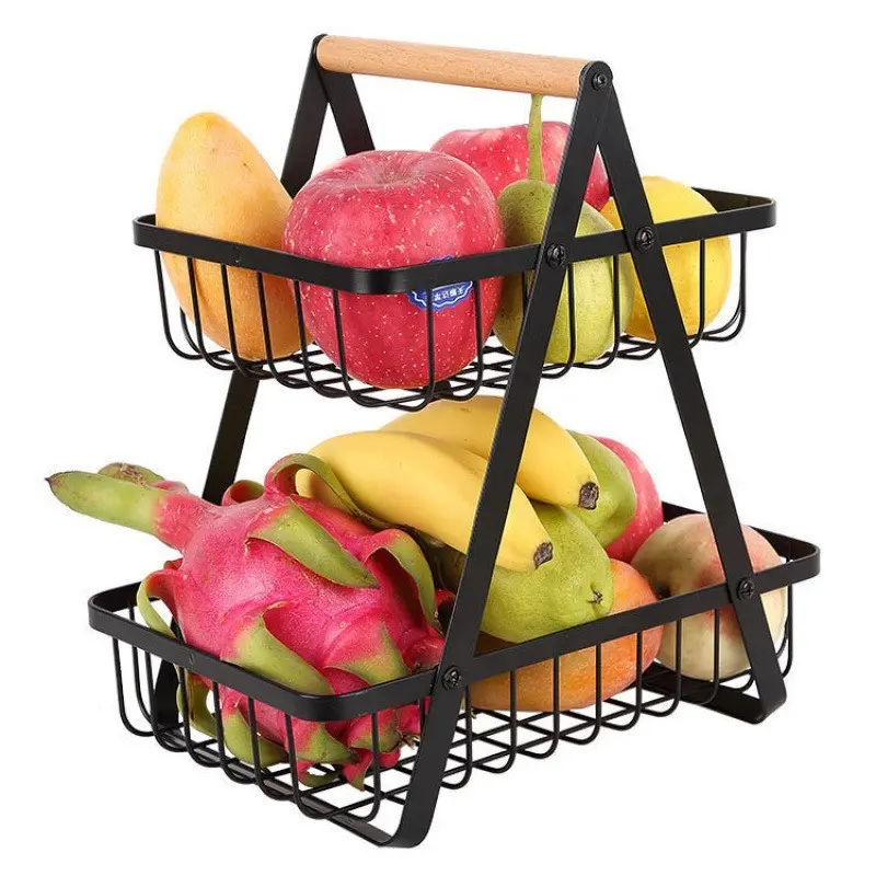 New Handheld Iron Basket, Multi-Functional Fruit Basket, Multi-Layer Snack Storage Baskets, Versatile Organizer for Home and Kitchen, Organization Baskets