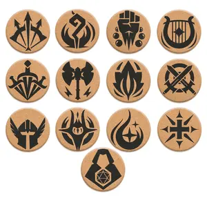 LYNX Set of 13 Cork RPG Class and DM Icon Coaster - Ideal for RPG like Dungeons & Dragons (D&D) and Tabletop Game Enthusiasts