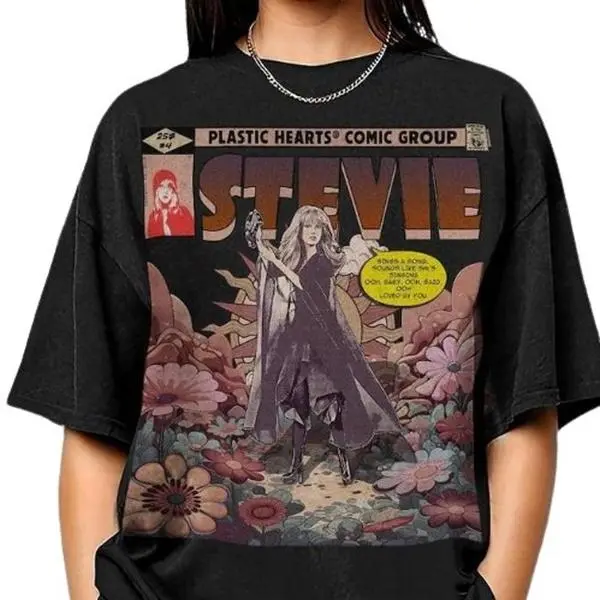 Vintage Stevie Nicks Edge of Seventeen 90s Music Shirt Bella Donna Album Comic Art Y2K Sweatshirt V1 Unisex Gift for Fan Tshirt