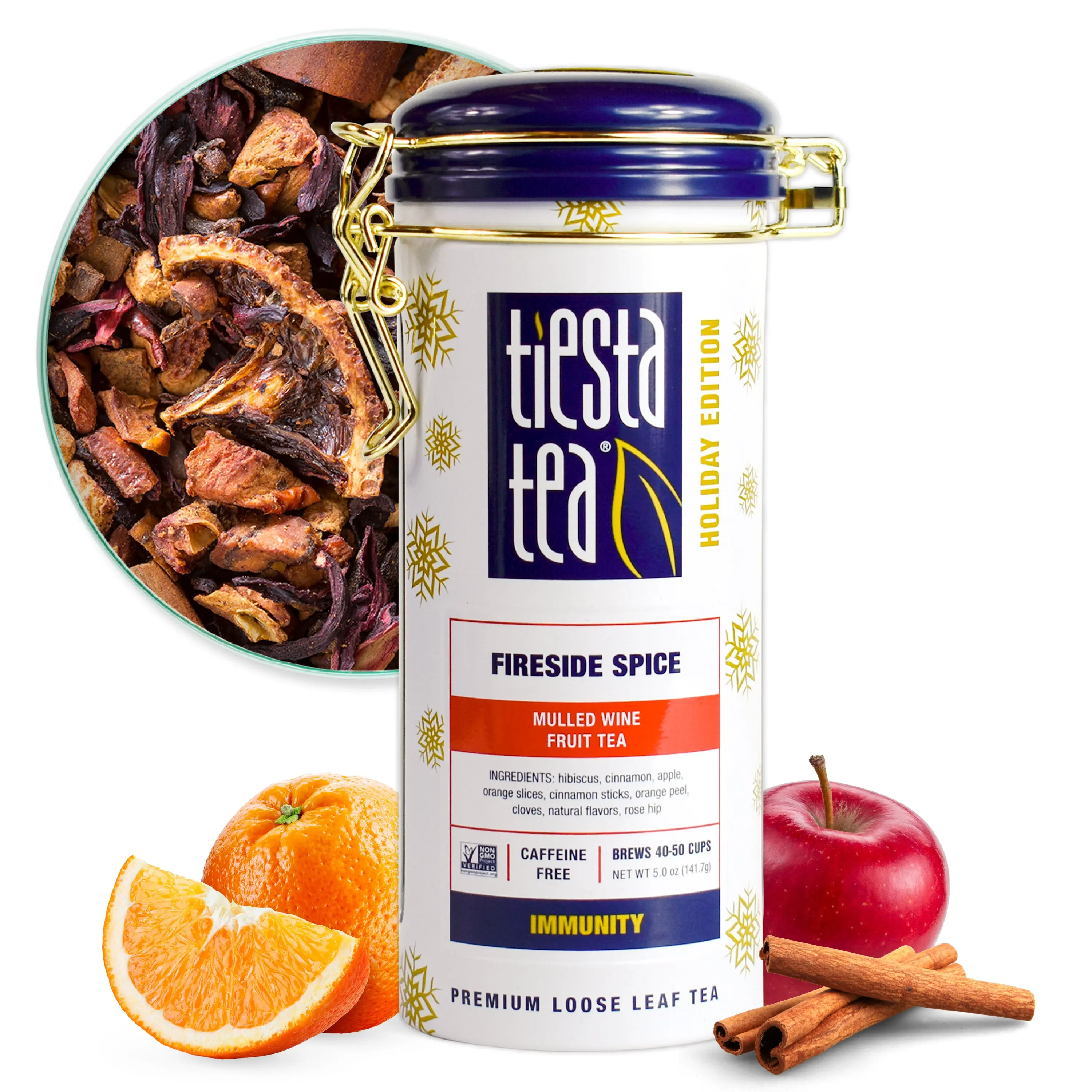 Mulled Wine Herbal Tea, Fireside Spice Caffeine Free Loose Leaf Tea | Tiesta Tea