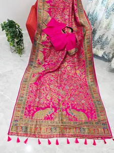 Kashmiri Emporium Design Soft Silk Banarasi Saree with Stitched Blouse