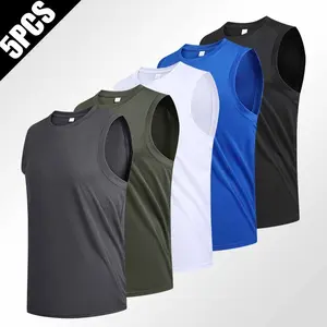 Men's Quick Dry Sleeveless Tank Top, Breathable Mesh Back Gym Shirt for Workout Running