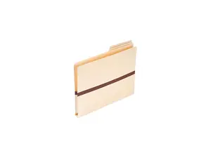 Smead 1" Expansion File Pocket, 2/5 Tab, Letter, Manila