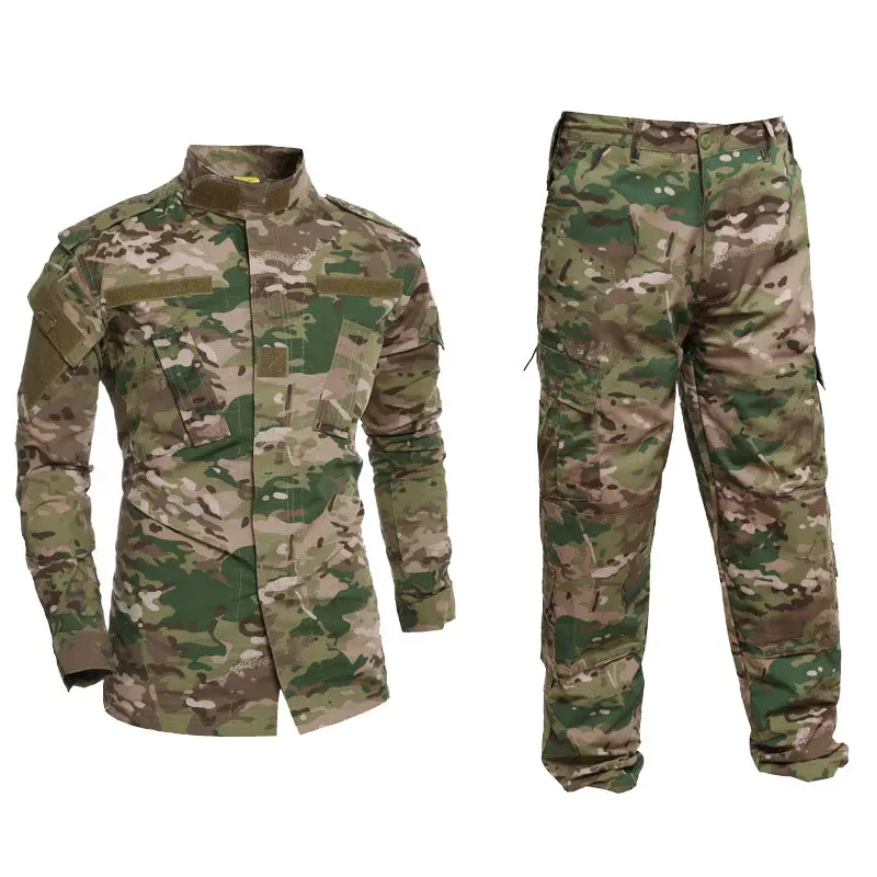 Men's American Tactical Camouflage Suit - Wear-Resistant Workwear Field Uniform with Multiple Pockets, Aesthetics-Focused Stylish Design, Personalized Loose Fit, Thick Fabric for Outdoor Training, Mens Clothing, Menswear, Utility, Military Wear, Outfits,,