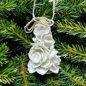 Tree - White Cay Cay Seashell Ornament - 3-in
