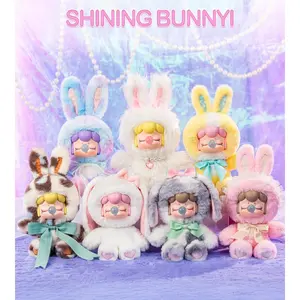 Rolife Nanci Shiny Rabbit Series Plush Doll Cute Bunny Stuffed Gift for Festival Birthday Whole Set (6 PCS)
