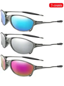 Fashionable Polarized Sunglasses, 3 Counts/set Trendy Sunglasses for Everyday Use, Fashion Accessories for Outdoor Activities