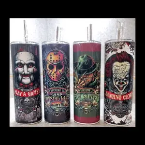 Horror Tumbler Freddy Jason Jigsaw Pennywise