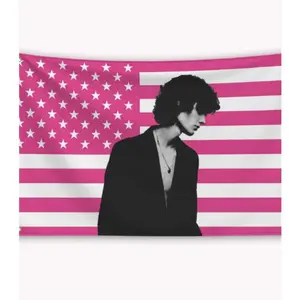 Singer Sombr American Pink Flag Banner Advertising Decorative Home Objects Decoration Garage Flags for Bedrooms Tapestry Flaga 60X40