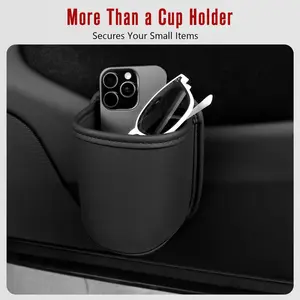 Car Door Cup Holder PU Leather, Drink Holder for Auto Back Seat, Car Backseat Organizers, Console Organizer, Car Caddy Organizer, Car Interior Accessories, Durable & Stylish Design
