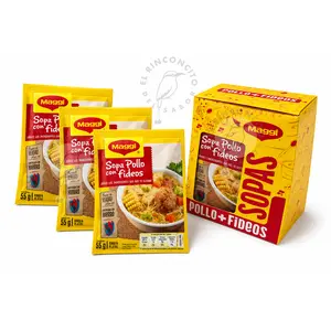 Maggi Sopa de Pollo con Fideos caja de 12 Unidades | Chicken Noodle Soup Mix | Authentic Latin Soup