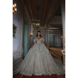 Shiny Long Bridal Dress