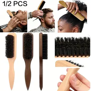 Slick Back Hair Brush for Ponytail & Bun, Edge Control & Hairline Smoothing Brush, Soft Bristles for Flyaway Control, Detangling & Sleek Styling, Wet & Dry Use, Easy Daily Grooming Tool for Women & Girls, Detangling Hairbrush, Detangler Brush
