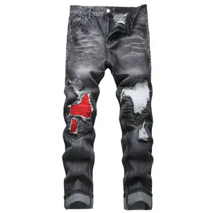Men's Slim Fit Stretch Jeans Ripped Skinny Jeans for Men, Fashion Distressed Straight Comfort Flex Waist Pants, Pants for Men