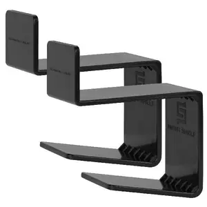 Dual Shelf - Concealed Under Bed Hidden Shelf for Baseball Bat, Shotgun, Rifle, Baton, Gun Or Golf Club - Ideal Concealed Storage for Quick Access Self Defense Items - Sold in Pairs