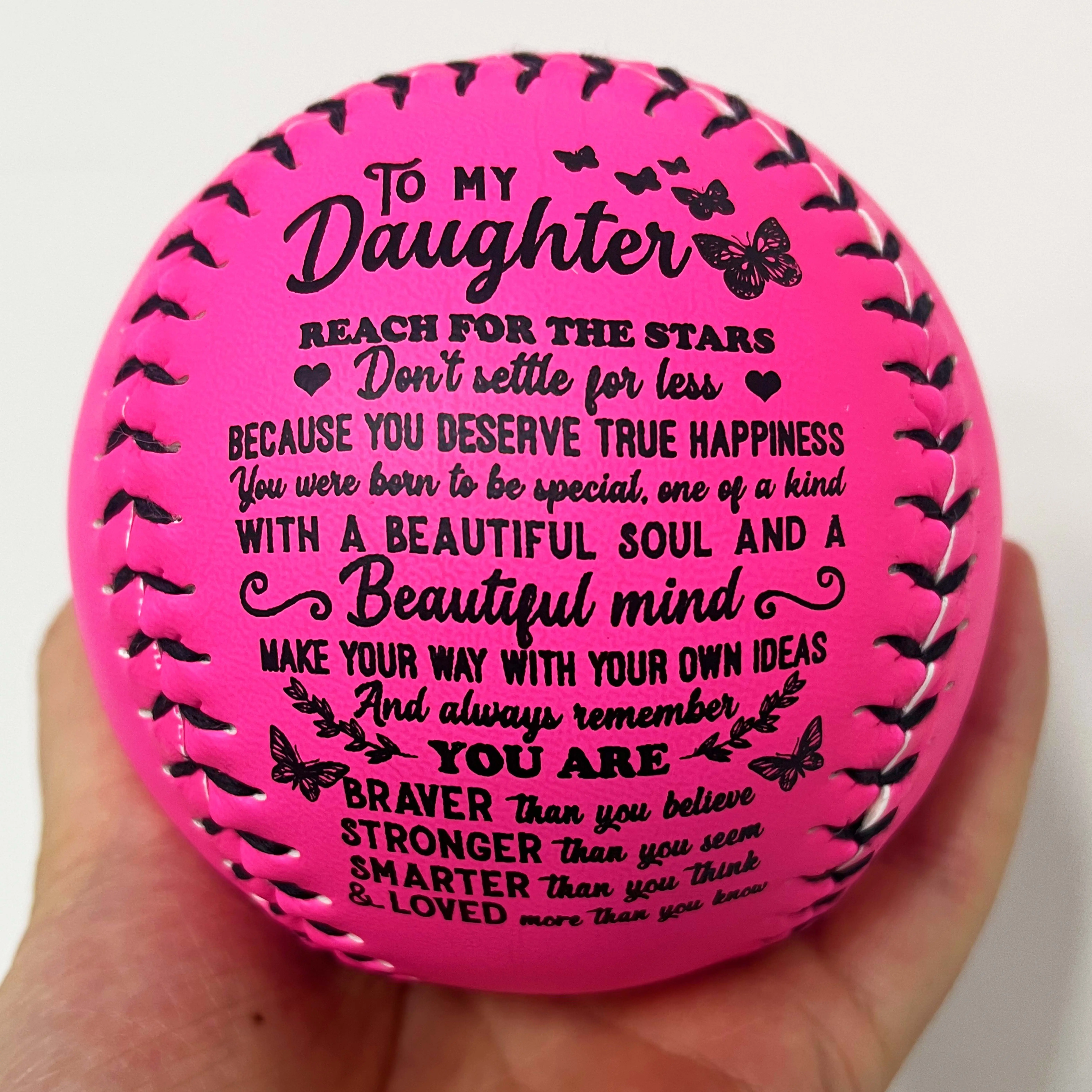Moactiv 1pc, Creative PU Softball, Gifts For daughter, Standard Size Softball, Birthday Gifts, Christmas Gifts, Holiday Gifts ball hawk
