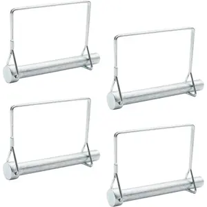 10Pcs 12mmx100mm Trailer Coupler Pins, 1/2" x 4" Square Wire Lock Shaft Locking Pins, Towing Hitch Pin, PTO Trailer Hitch Locking Pin for Farm, Lawn,