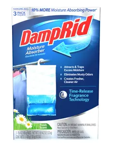 DampRid Fresh Scent Hanging Moisture Absorber, 3 Pack