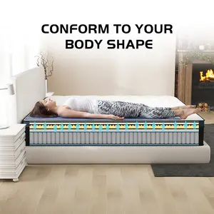 14" Memory Foam Mattresses Hybrid Pocket Spring Twin Full Queen King Size Medium Firm Mattress In A Box #springtok
