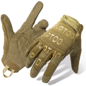 Tactical Gloves Protective Gloves Anti-slip Wear-resistant Touchscreen Breathable Outdoor Protective Gear Motorcycle Gloves for Riding Woking Hiking Fishing Sports Full Finger Gloves