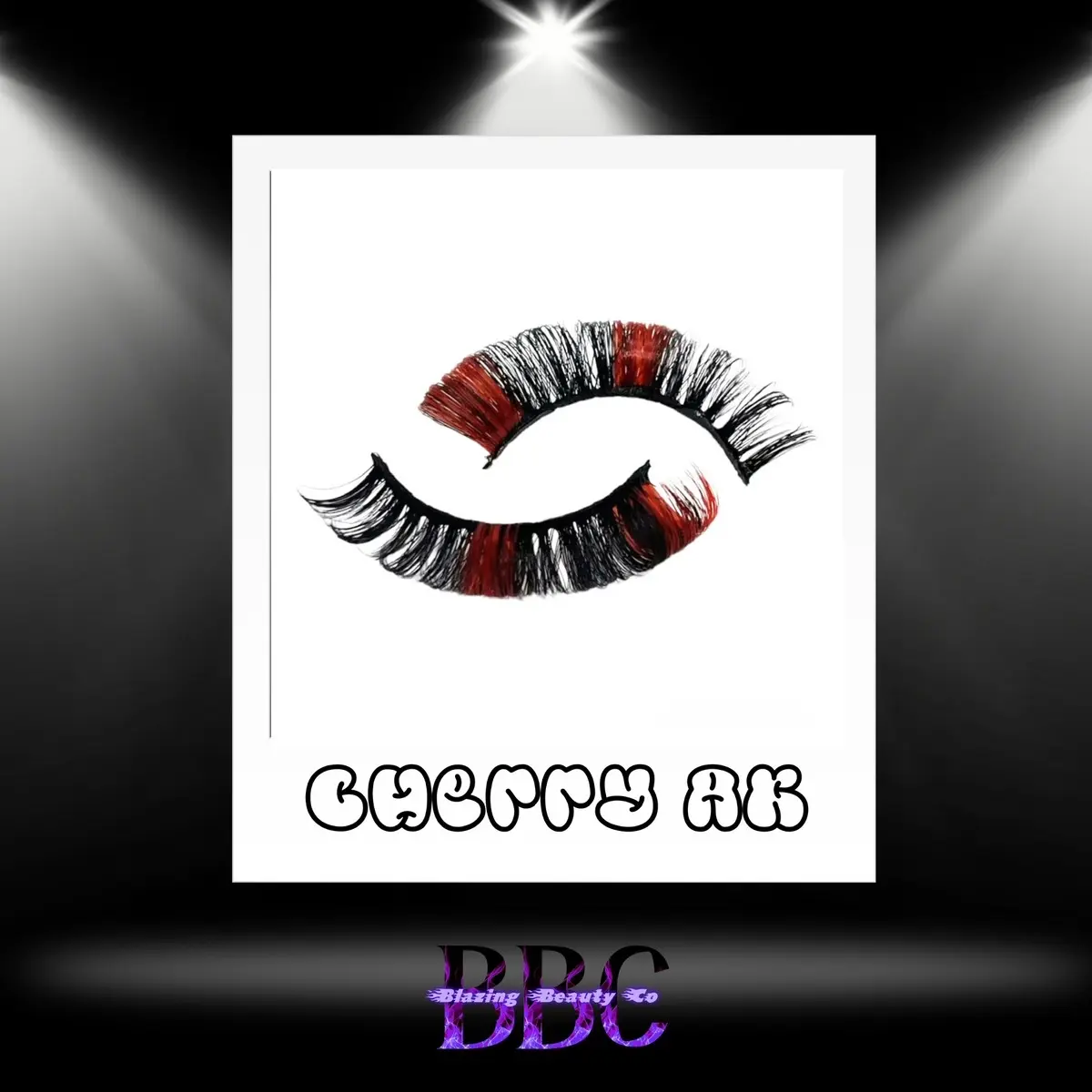 Blazing Beauty Co Cherry Ak  Cosmetic Eyelashes Extensions Makeup two toned red and black Cosmetic