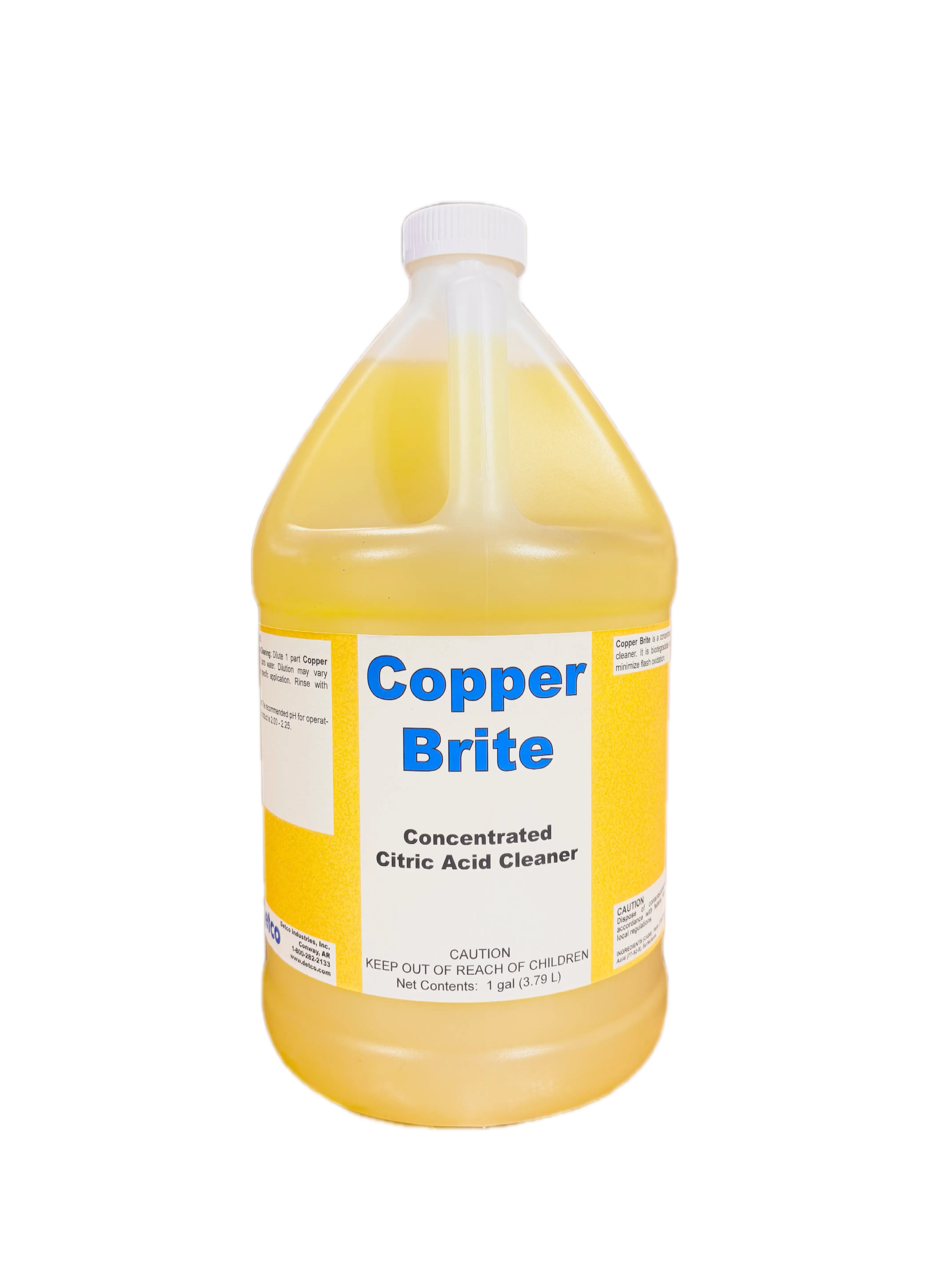 DETCO Copper Brite Liquid Household Cleaner - Biodegradable, Chemical Compound-Free, Economical for Copper, Brass, Stainless Steel Surfaces
