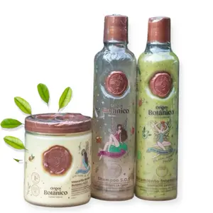 Origen Botánico Ritual Botánica X3 Pack Shampoo Cebolla & Argan Treatment Mascarilla Bomba Sos Frizz Control for Dry Damaged Hair