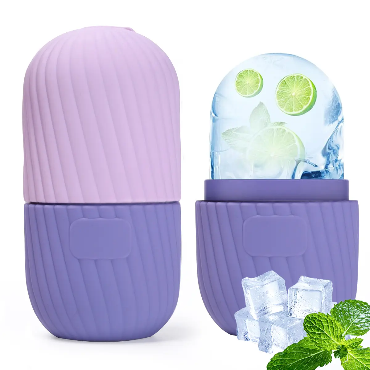 Ice Cube Roller Massager for Face, Eyes and Neck Naturally Conditioning and Skin Care,De-Puff Eye Bags,Reduce Migraine Pain,Reusable Massage Silicone Ice Mold