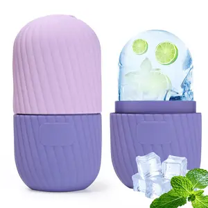 Ice Cube Roller Massager for Face, Eyes and Neck Naturally Conditioning and Skin Care,De-Puff Eye Bags,Reduce Migraine Pain,Reusable Massage Silicone Ice Mold