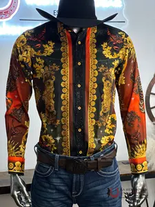 MENS PEDRERIA RED-RED LONG SLEEVE SHIRT 3SPR432