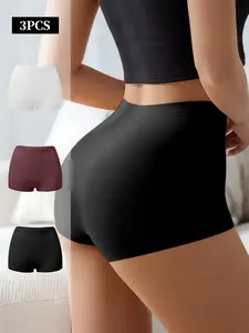 3PCS Women's High Waist Shapewear Panties, Breathable Seamless Design, Fitted Comfort Underwear for All Seasons, Casual Daily Wear