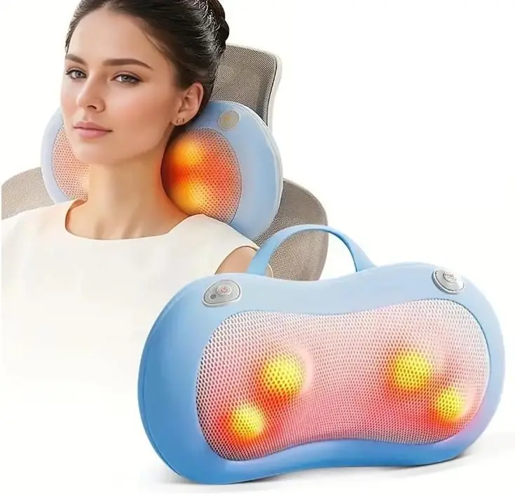 Cervical Massage Pillow – Rechargeable Neck & Back Massager with Heat, for Shoulder, Waist, and Car Use