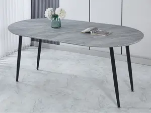 Extensible Table MDF Top Metal Legs 100/140/180x100x75cm for Dining Office Coffee Table Stable Easy Assembly