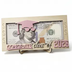 Graduation Money Holder 2026 Wooden Cash Gift Box – Creative Graduation Gift for Class of 2026 Seniors, Unique Keepsake Money Envelope for Graduation Party, Graduation Gifts, College Graduation Gifts