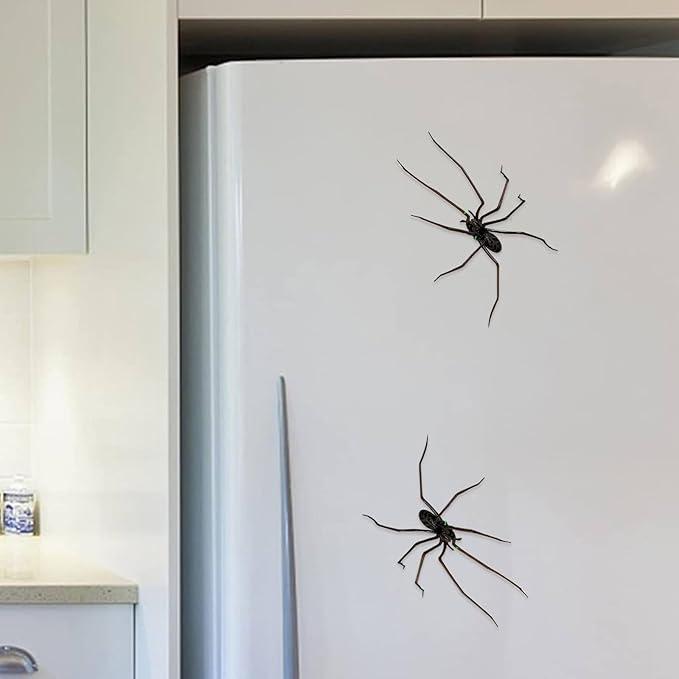 Spider Fridge Magnet, Realistic Spider Magnets, Lifelike Spider Fridge Magnets, Cute Spiders Designs Decorations, Removeable Indoor Outdoor Magnetic Decals, for Refrigerator, Garage Door, or Car