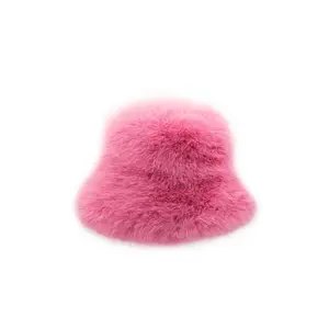Barbie pink faux fur bucket hat