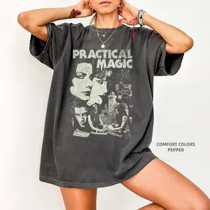 Comfort Colors Practical Magic Vintage Graphic TShirt, Witch TShirt, Halloween Gift Tee, Horror Gift 90's T-Shirt, Gift For Her