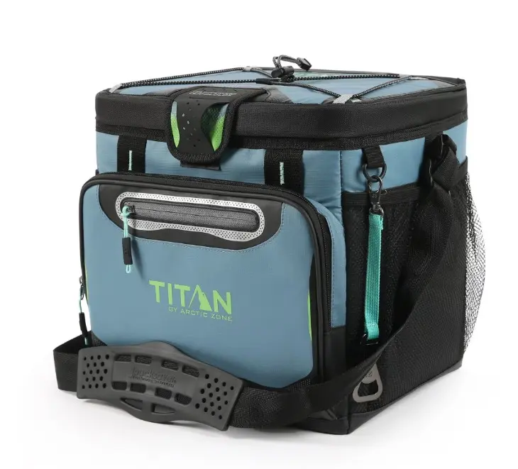 Titan by Arctic Zone 24 Can, 16 Quart Zipperless Soft Cooler, Bali Green
