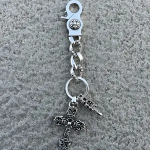 Chromatic Cross Vintage Keychain Cleanfit Bag Accessories Niche Hanging Buckle