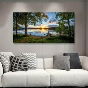 1-Pack Framed Canvas Wall Art - Beautiful Landscape Print, Vibrant Fall/Summer Scenery, 1" Thick Wood Frame, Perfect for Living Room, Bedroom or Home Office Decor, Outdoor Wall Decor, Great for Room Decor