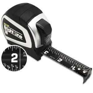- BrightLine High Contrast Dark Mode Easy Read  Measure for Low Light Visibility - Heavy Duty Rubber Case 18ft (Inch Fractions) Dual Sided Auto Lock  Measure Retractable